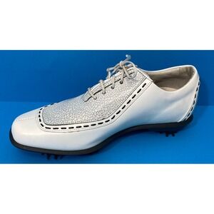 FootJoy Estate White Leather Golf Shoes - Softspikes - Women's 6.5M